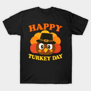 Happy Turkey Day Autumn Vibes Thanksgiving T-Shirt